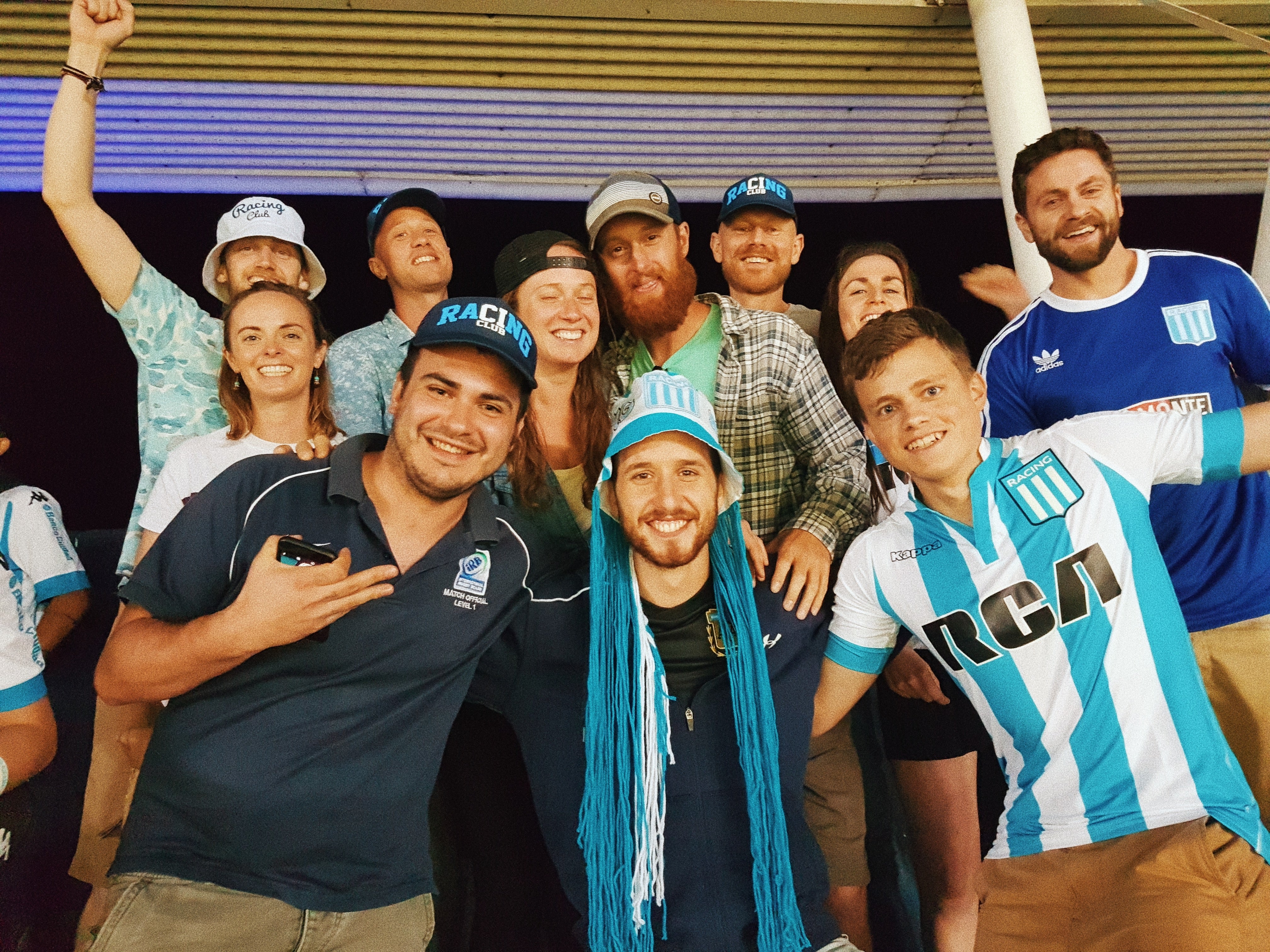 Fans at Argentina football match in Buenos Aires