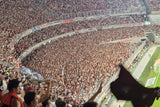 Wide stadium view during a River Plate home match in Buenos Aires