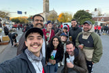 Group of people on a river plate tour